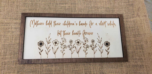 Laser Engraved Mother's Wall Decor