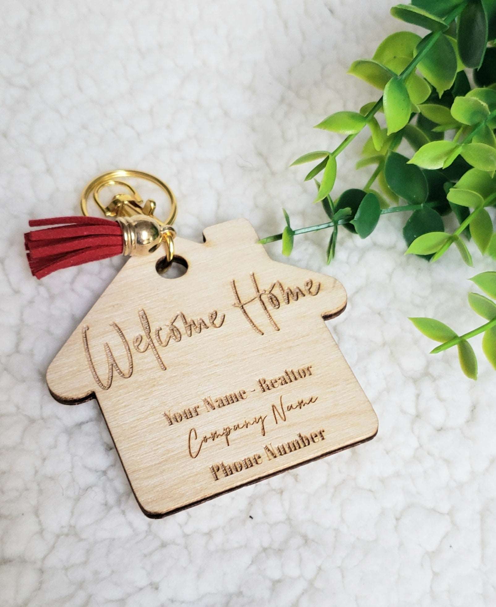 Laser Cut Realtor Keychain Gift