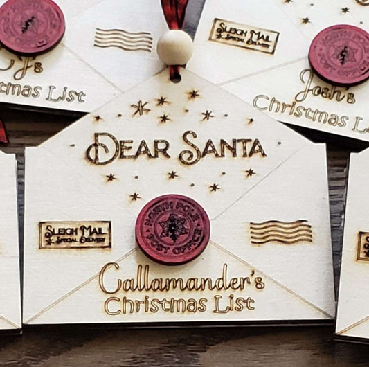 Personalized Letter to Santa Wish List