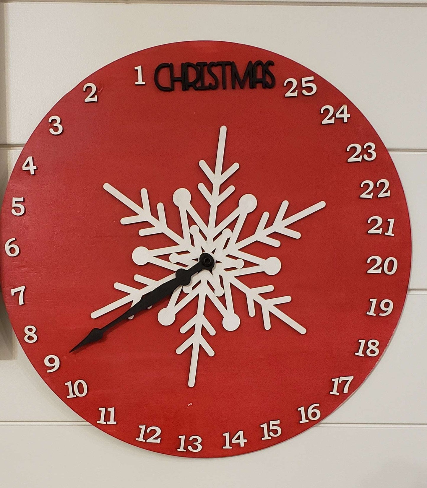 Laser Cut Christmas Countdown Advent Calender Clock