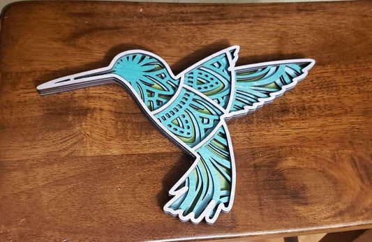 Hummingbird Laser Cut Wall Art