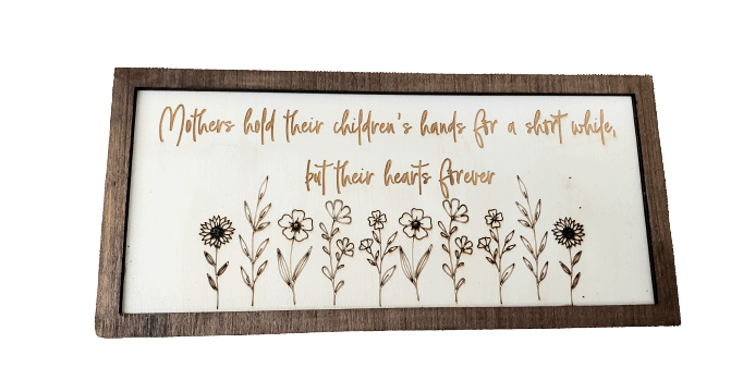 Laser Engraved Mother's Wall Decor