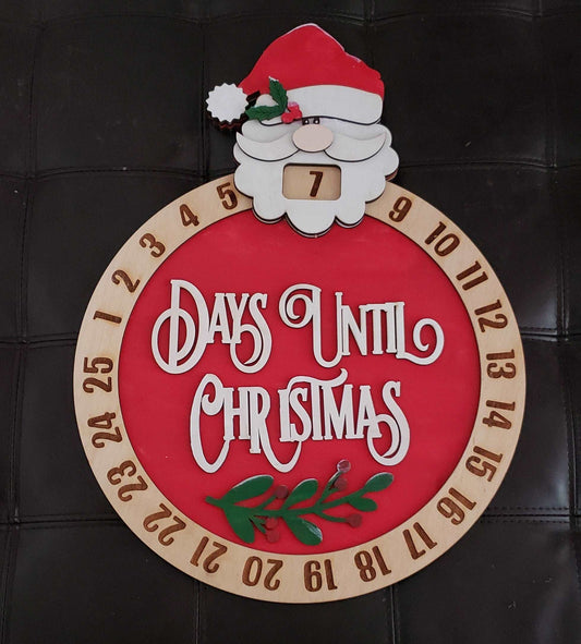 Laser Cut Santa Countdown