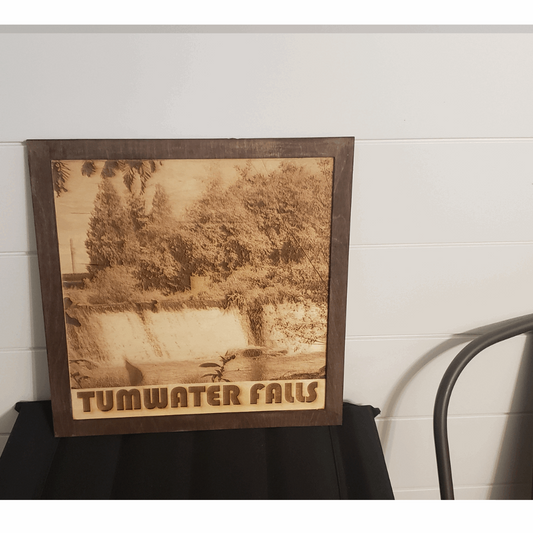 Laser Engraved Tumwater Falls Picture