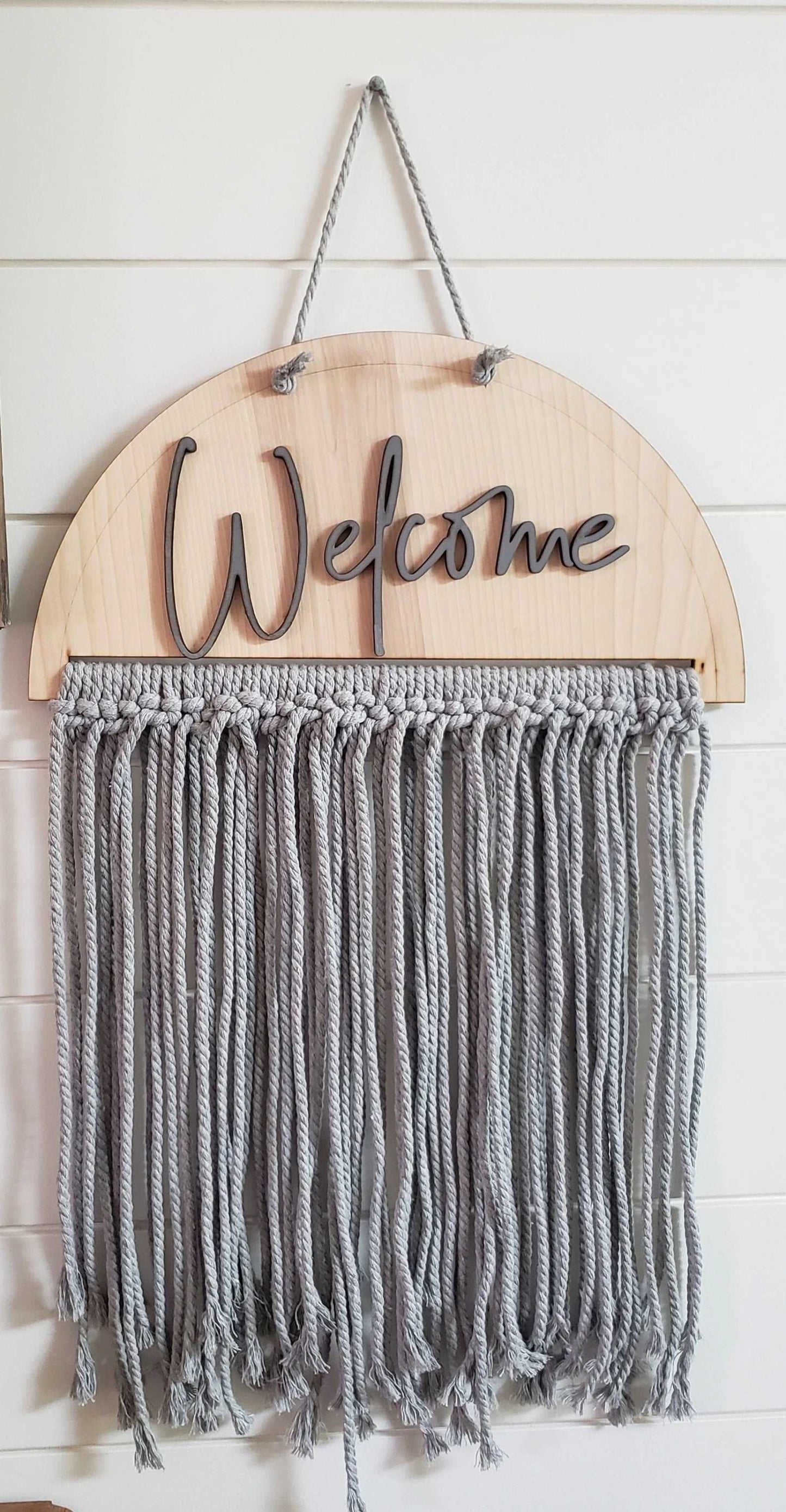 Fringy Laser Cut Welcome Sign