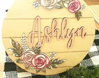 Floral Laser Cut Wall Hanging